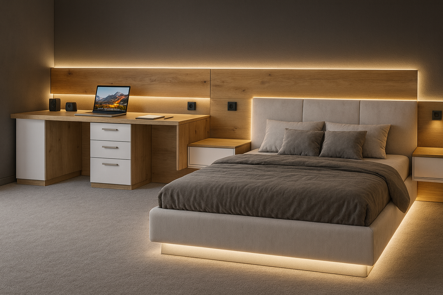 Затишний сучасний інтер'єр з меблями Murano Nábytek